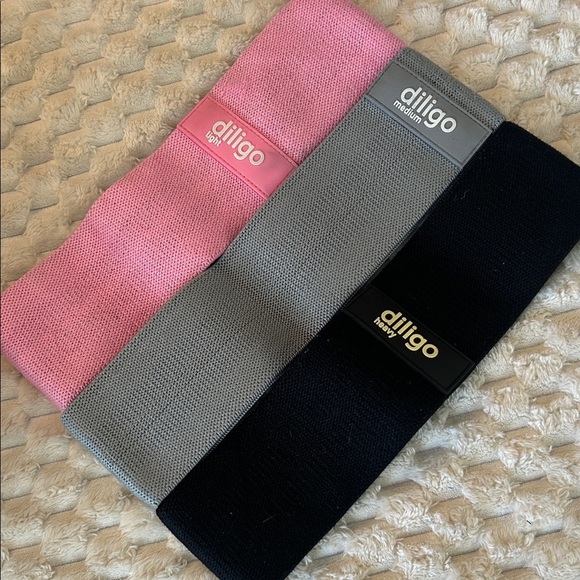 Diligo Other - Diligo Booty Bands Set - Pink, Gray, Black